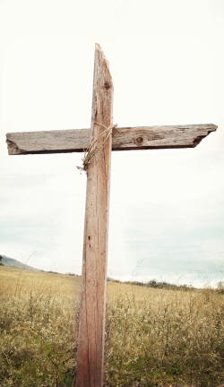 Photo of a cross in a field